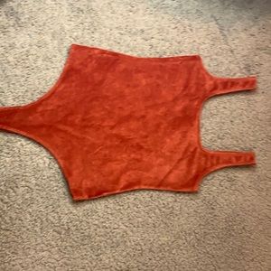 this an velvet orange bodysuit size s in women